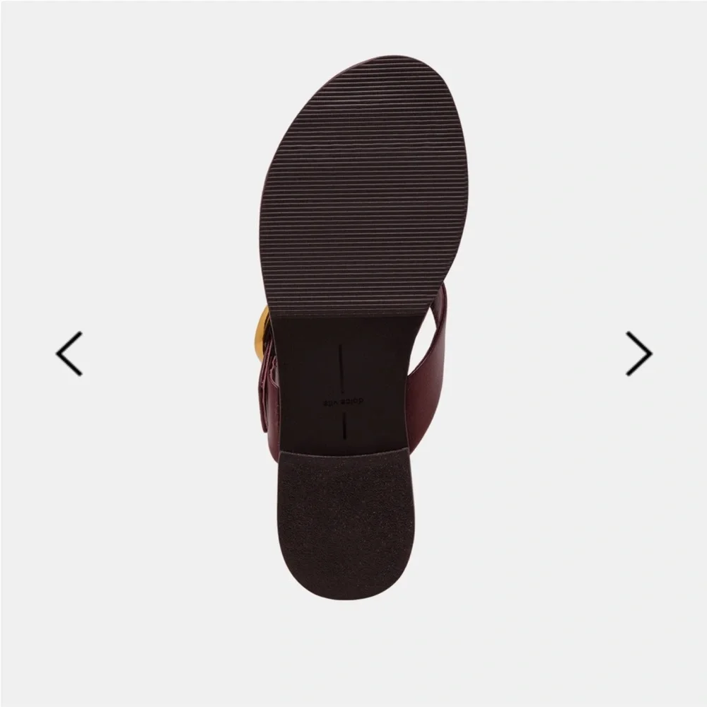 Dolce Vita Rossa Sandals Burgundy Leather - Picture 9 of 9